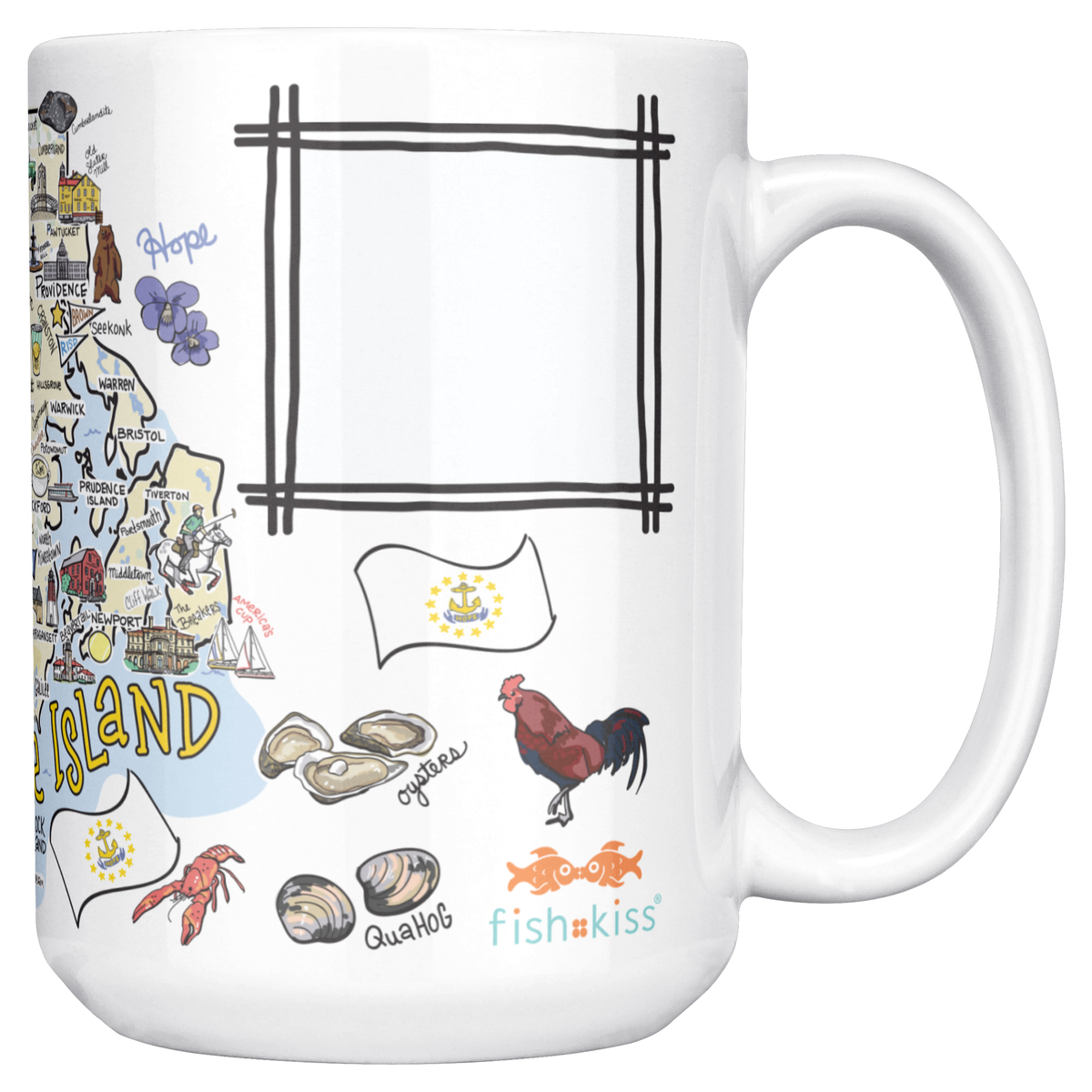 Rhode Island 15oz White Mug