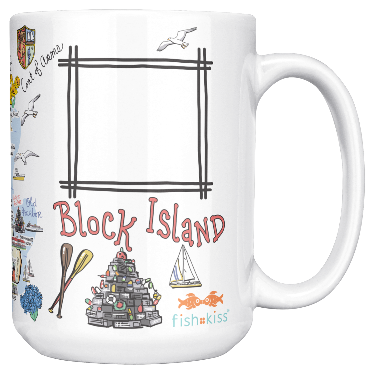 Block Island 15oz White Mug