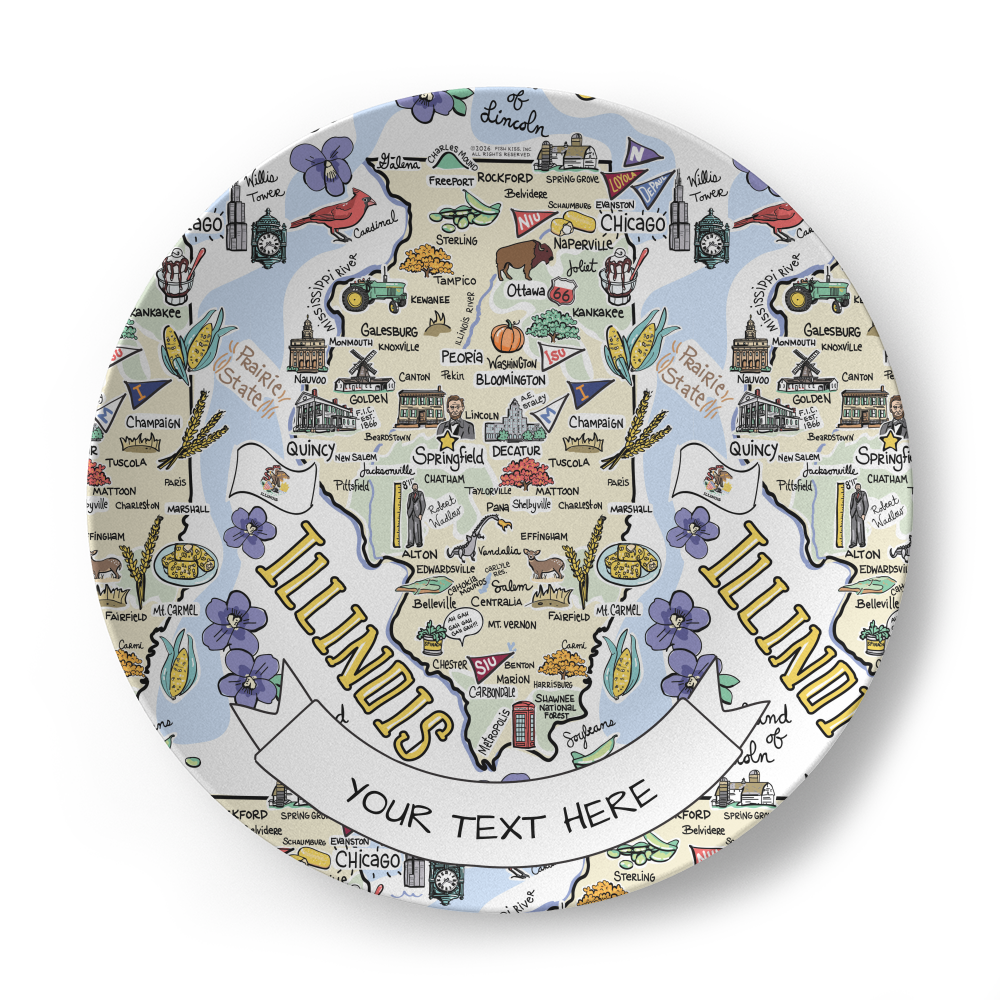 Custom State Map Plate