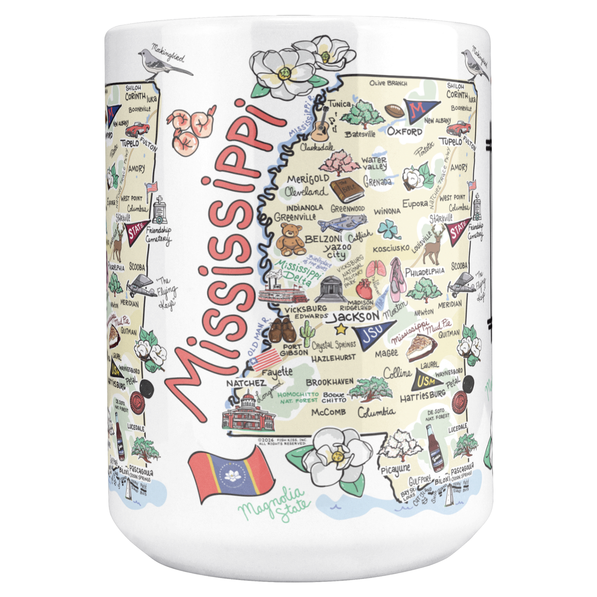 Mississippi 15oz White Mug