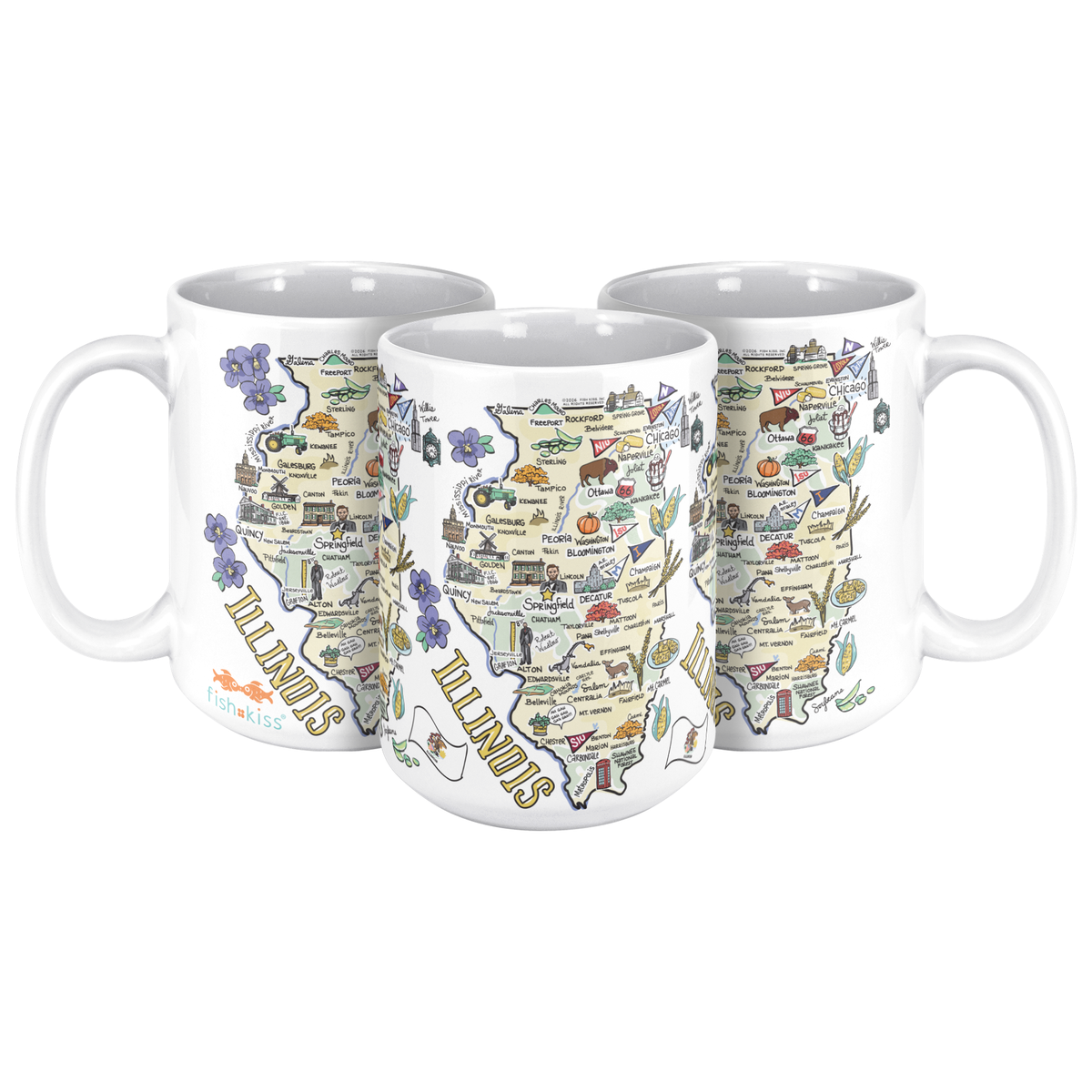 Illinois 15oz White Mug