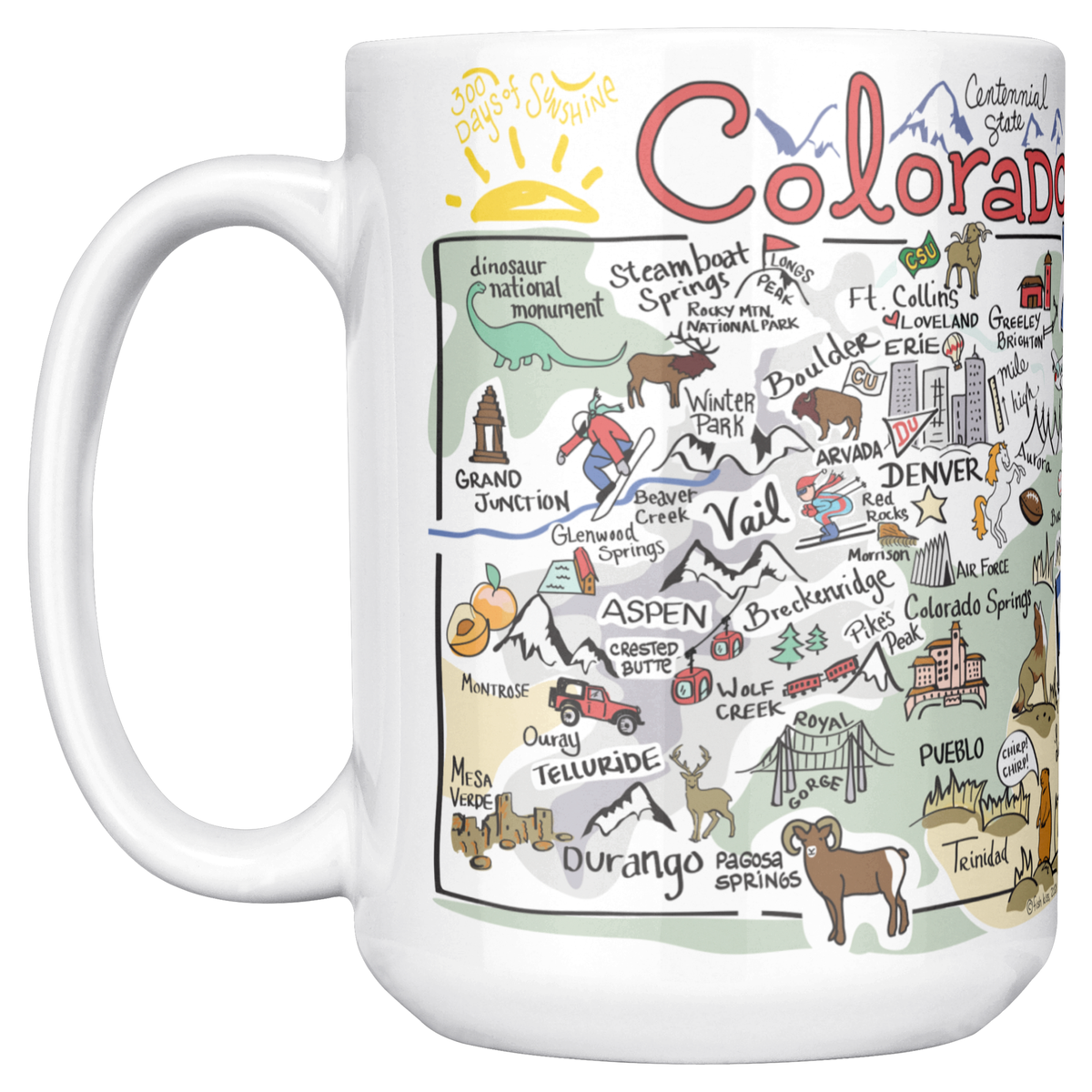Colorado 15oz White Mug