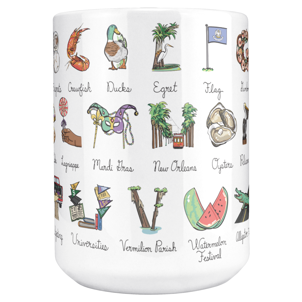 State Alphabet 15oz White Mug