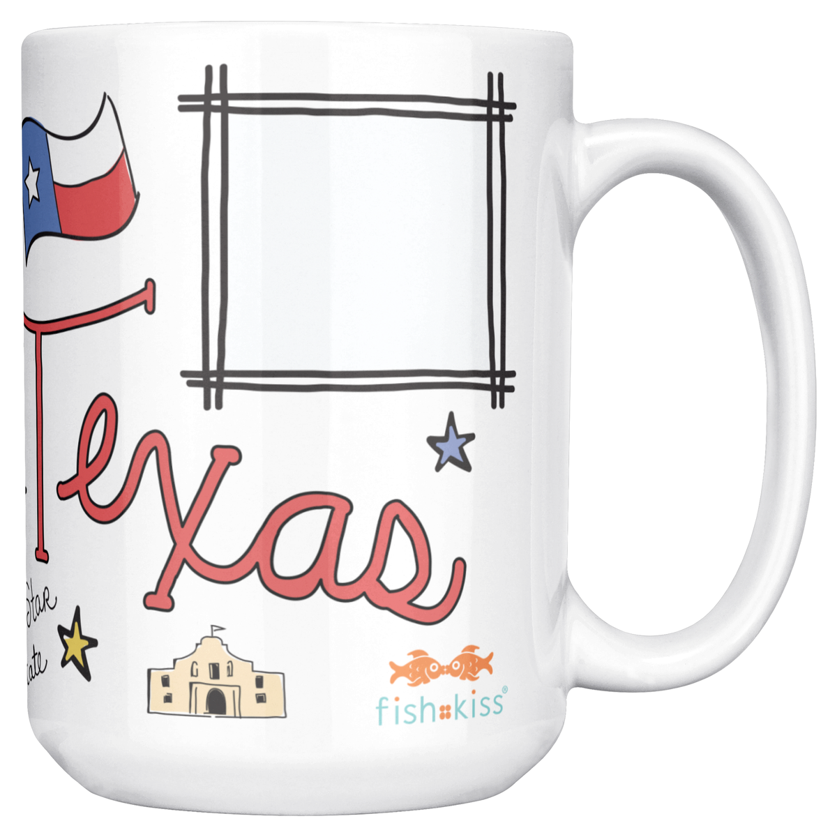 Texas 15oz White Mug