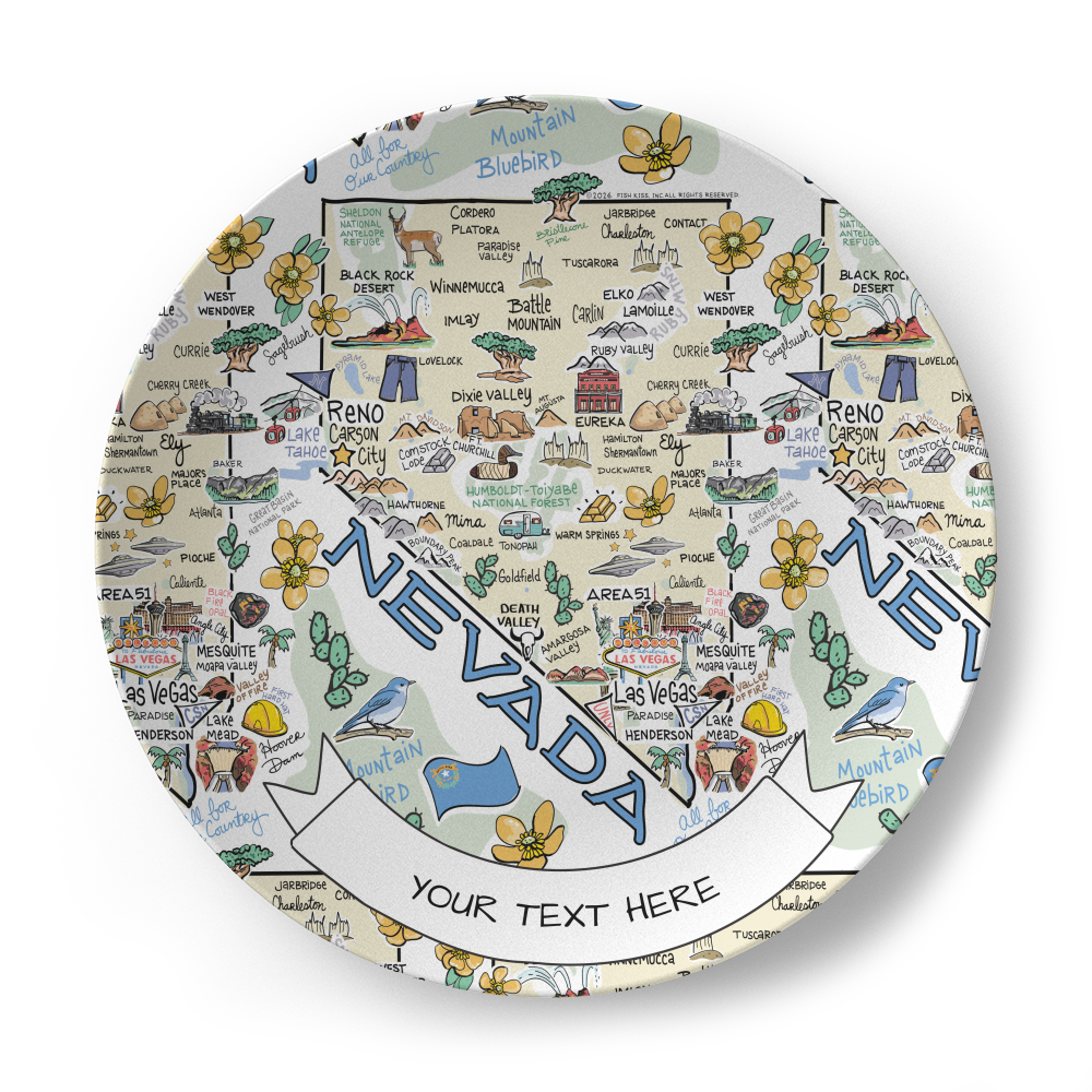 Nevada Map Plate
