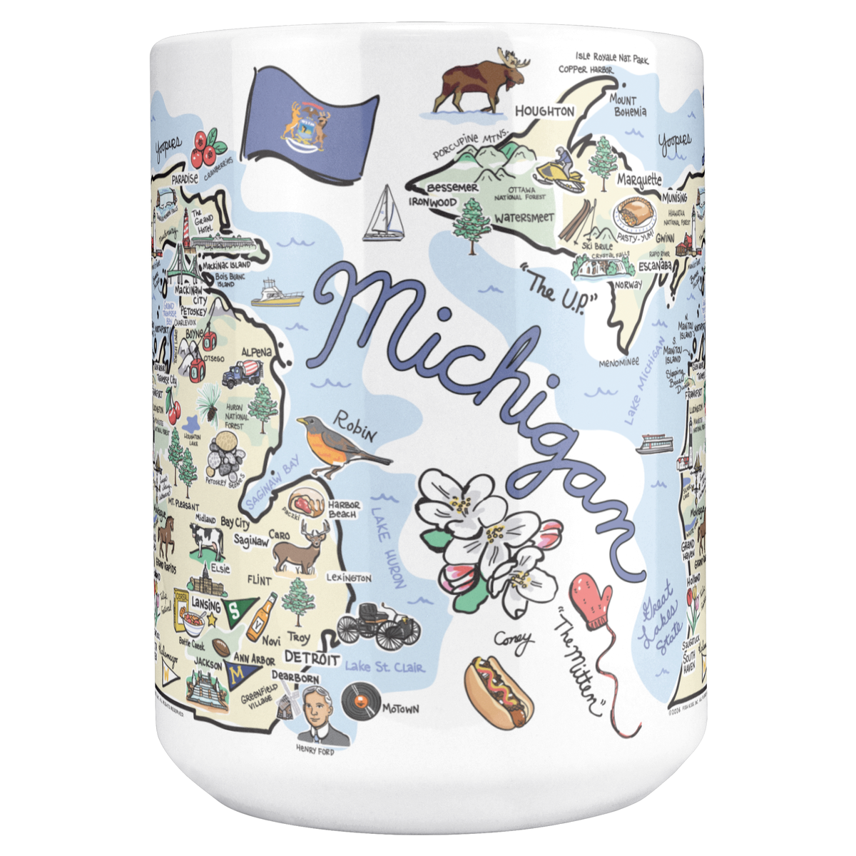 Michigan 15oz White Mug