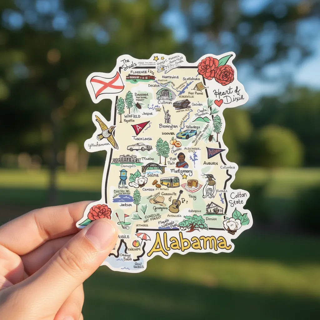 Alabama Map Sticker