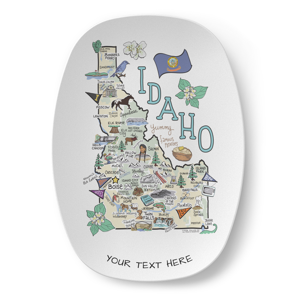 Custom State Map Platter