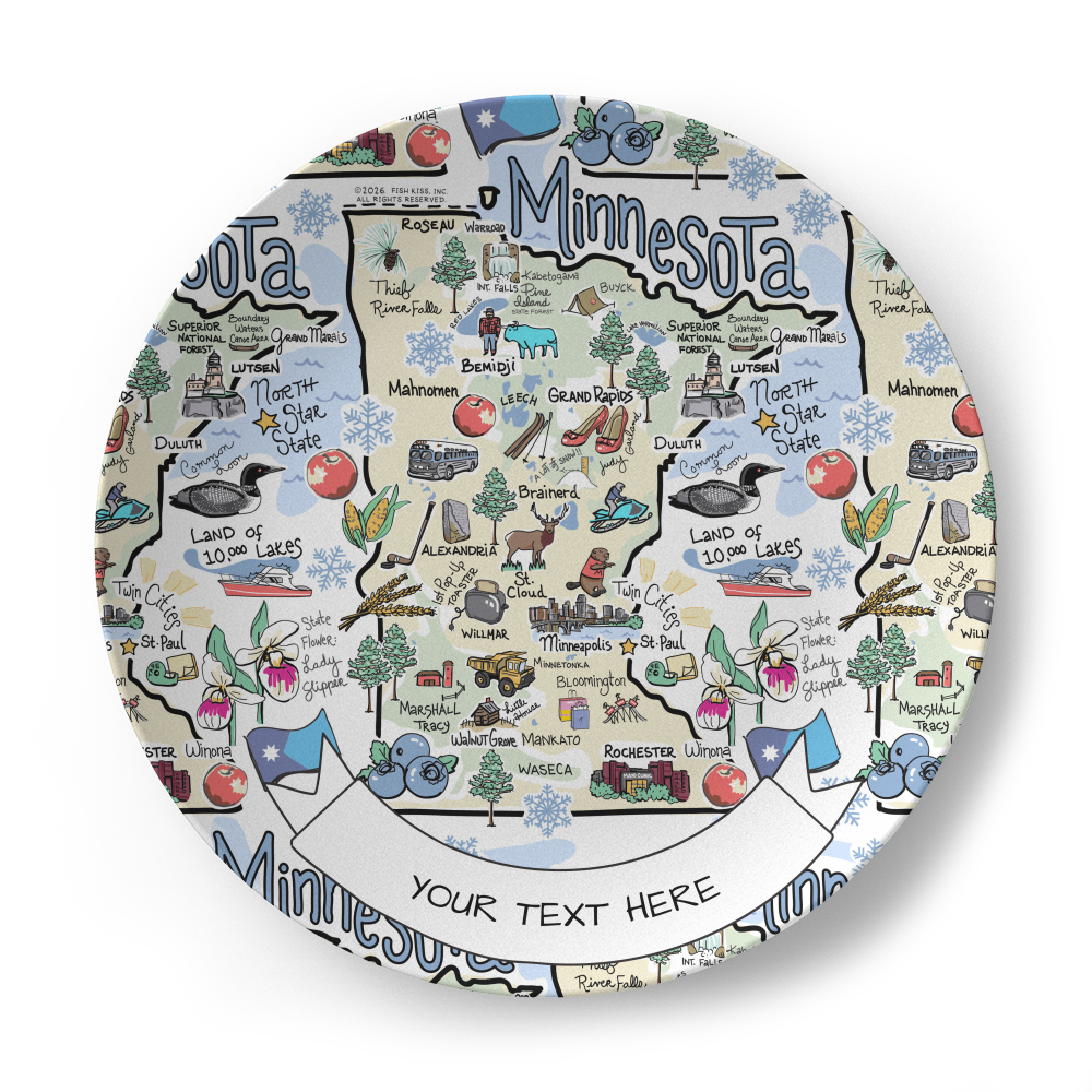 Minnesota Map Plate