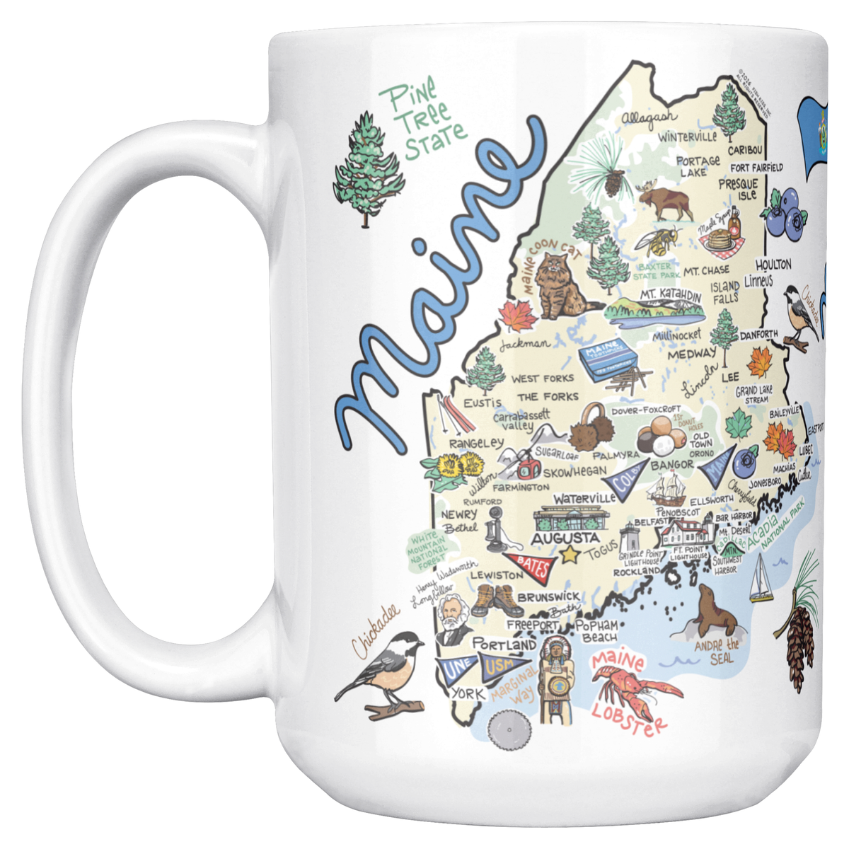 Maine 15oz White Mug