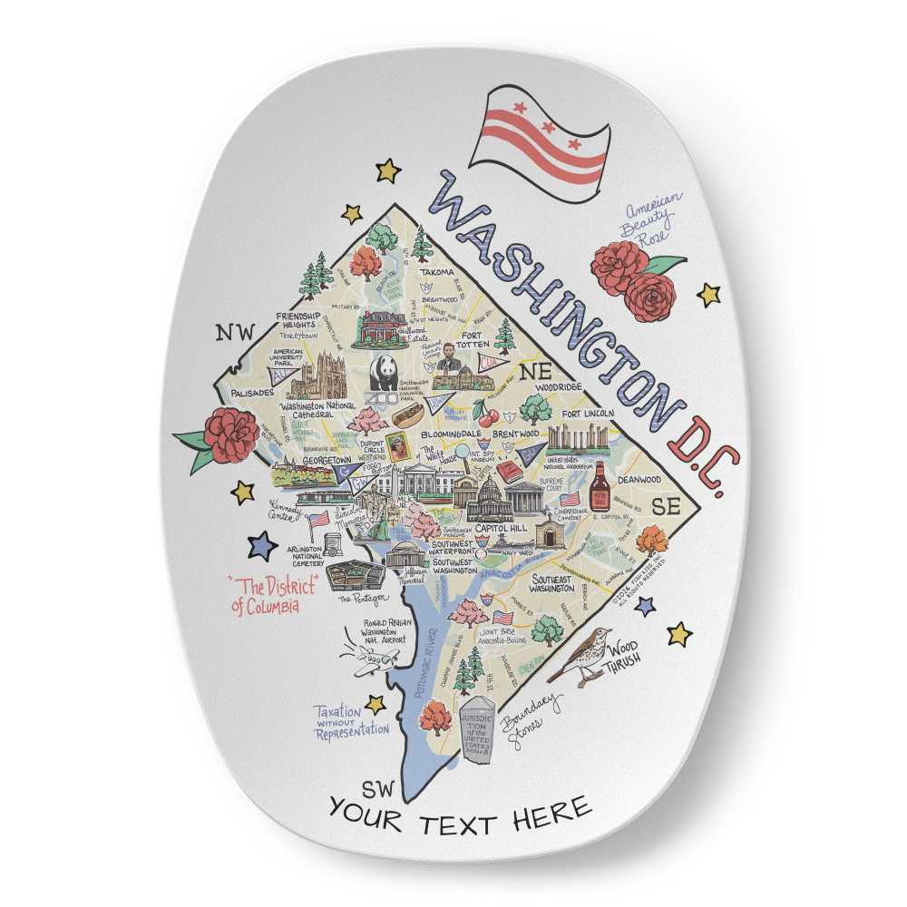 Custom State Map Platter