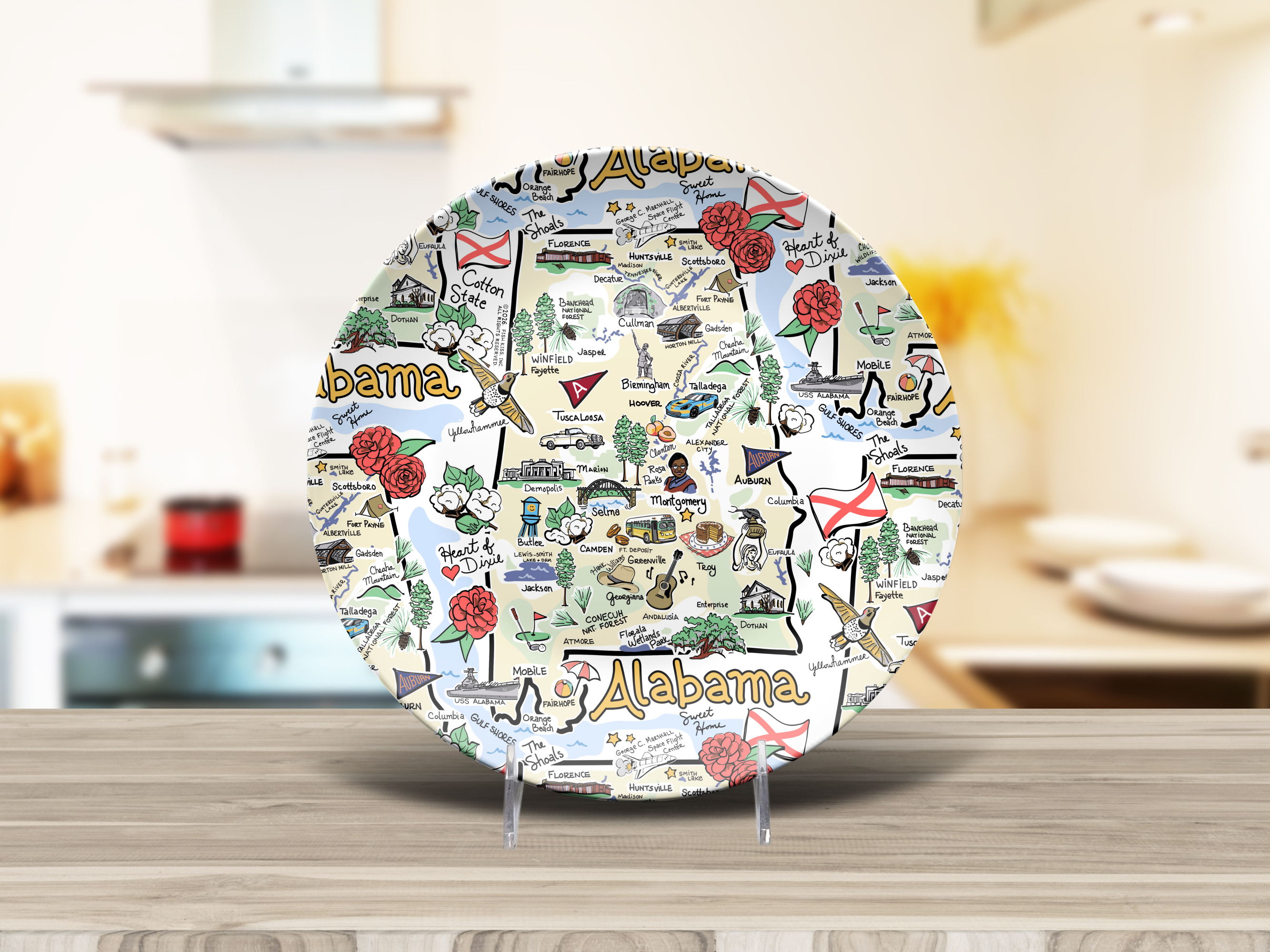 Alabama Map Plate