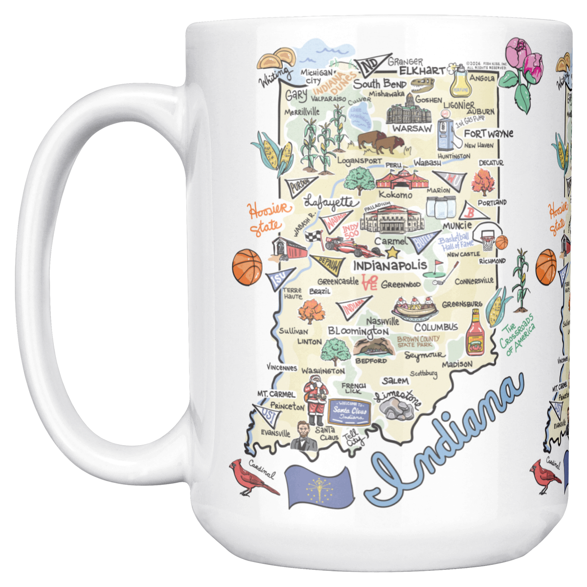 Indiana 15oz White Mug