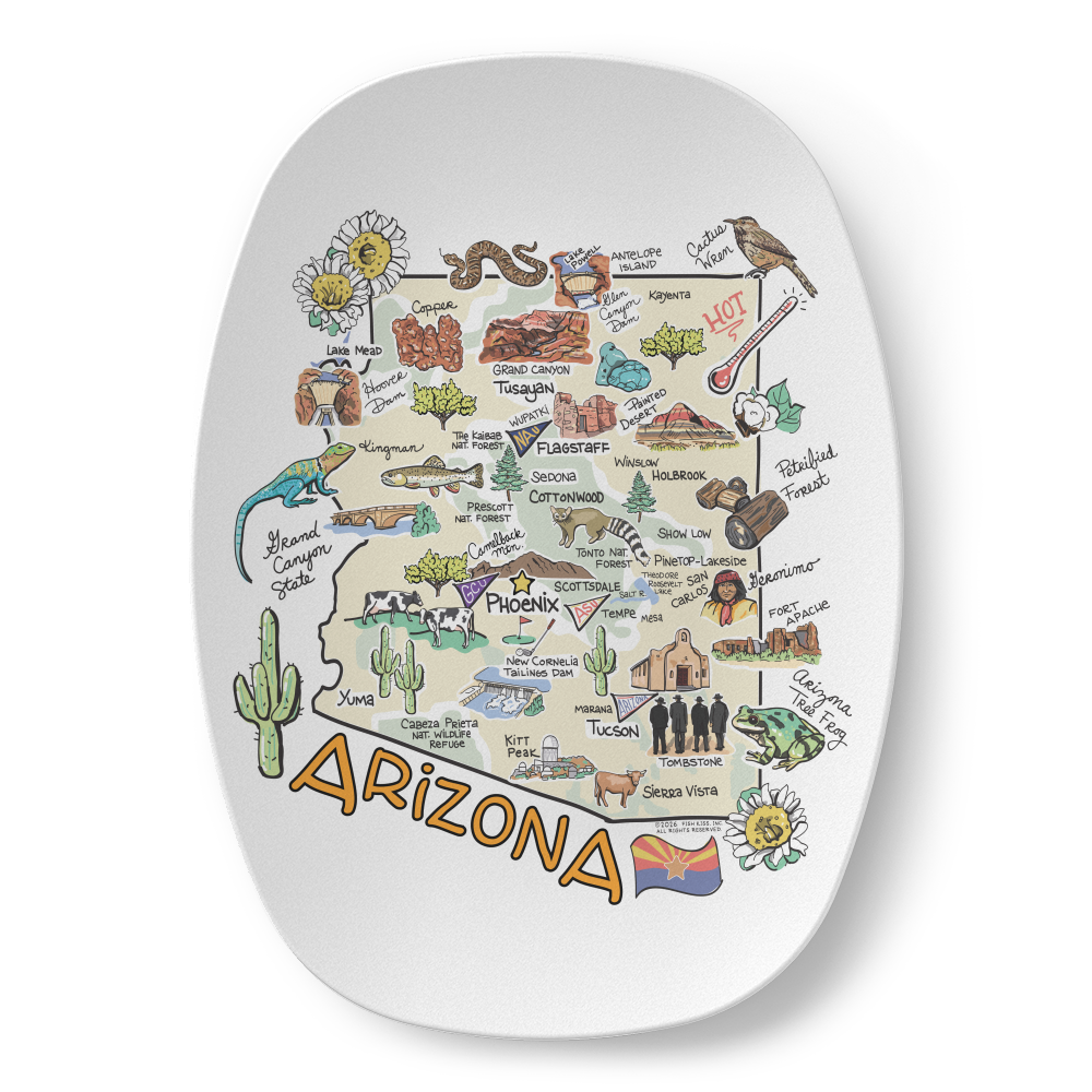 Arizona Map Platter
