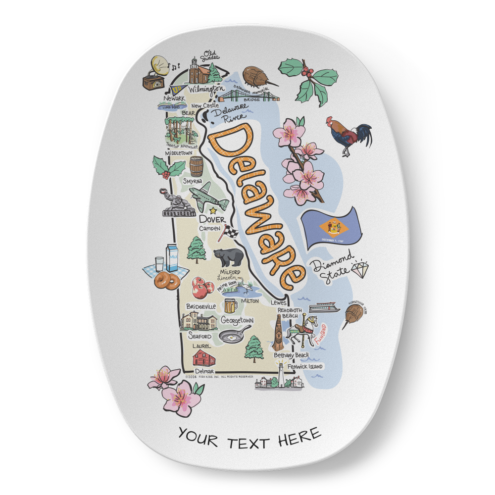 Custom State Map Platter