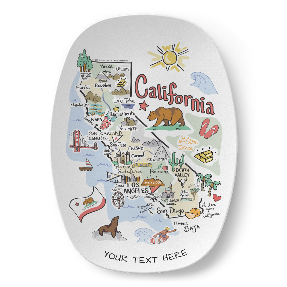 Custom State Map Platter