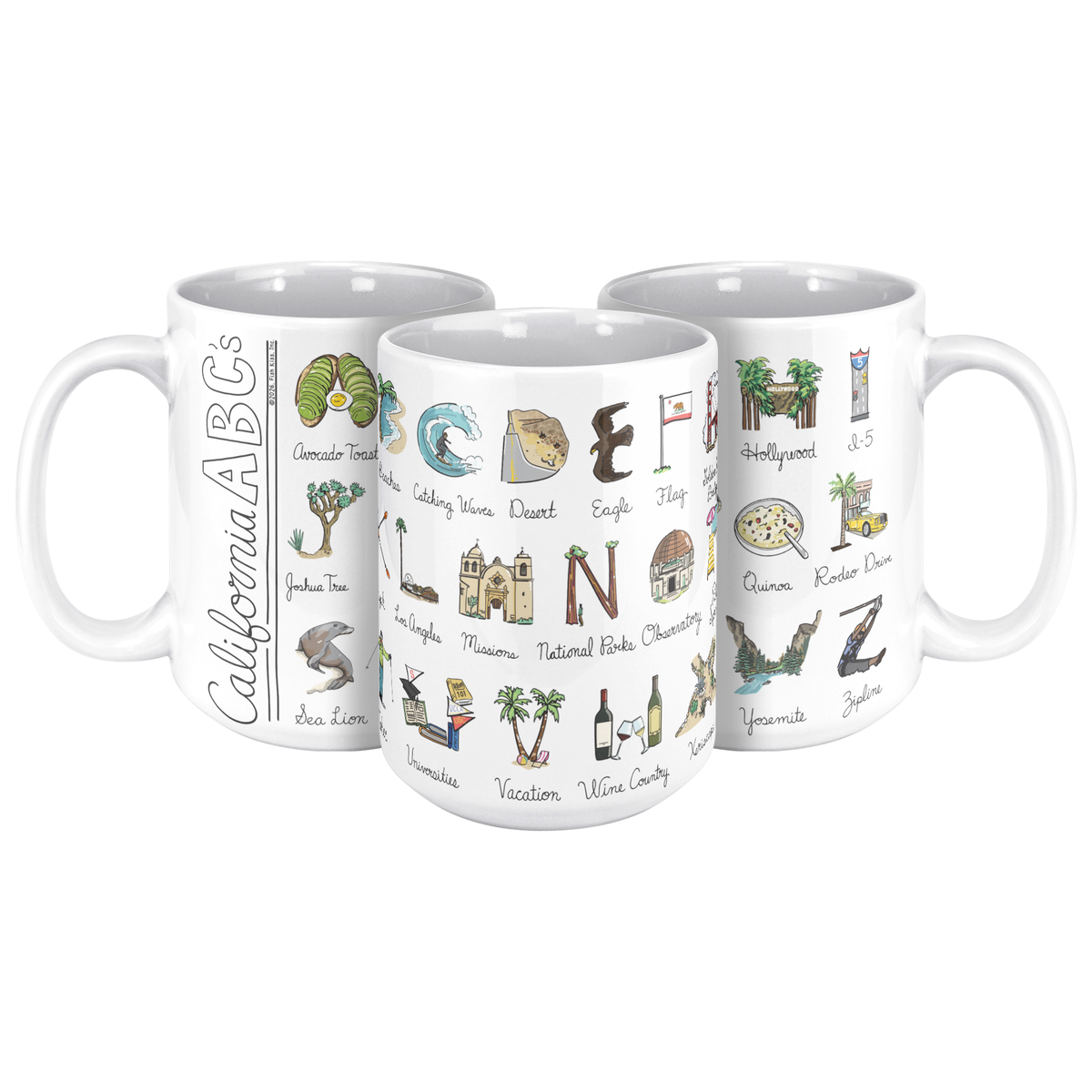 State Alphabet 15oz White Mug
