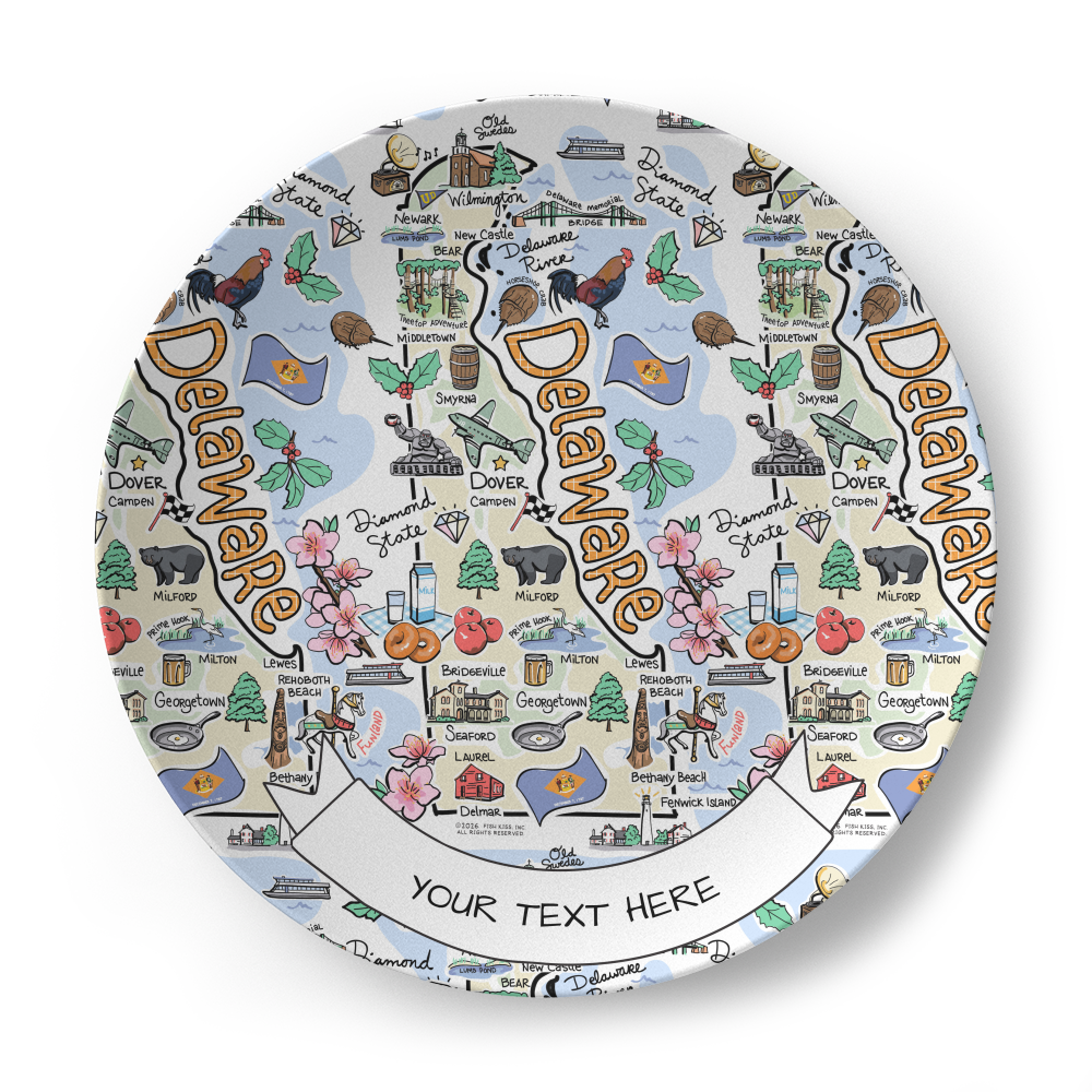 Delaware Map Plate