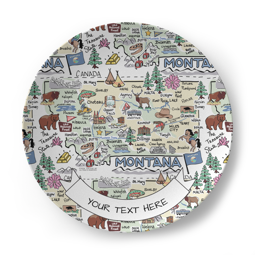 Custom State Map Plate