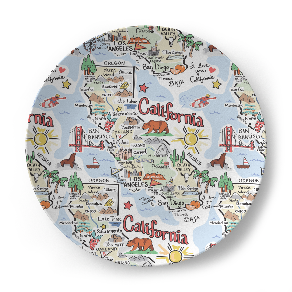 California Map Plate