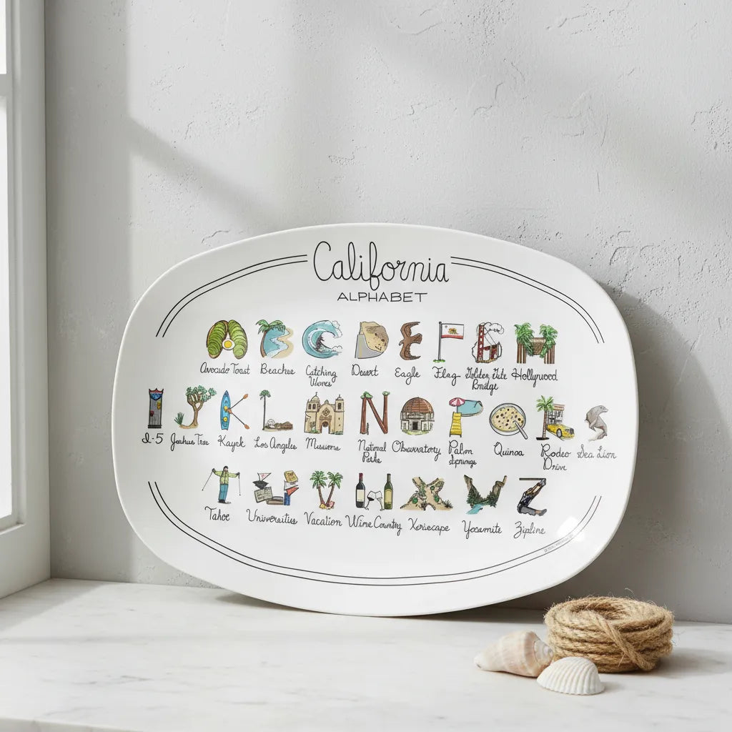 California Alphabet Platter