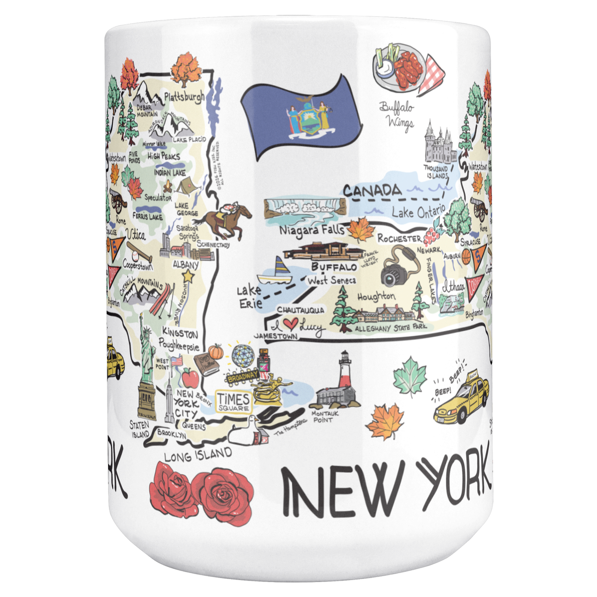 New York 15oz White Mug