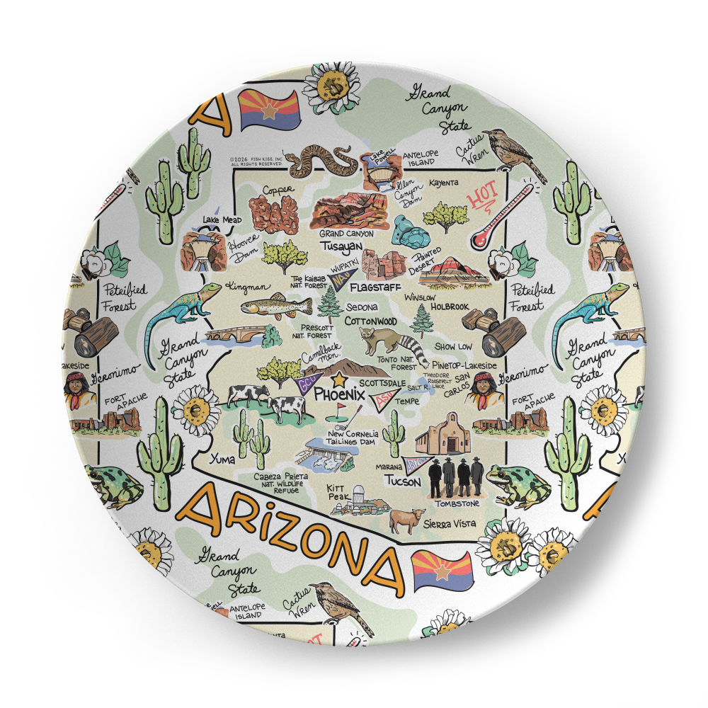 Arizona Map Plate