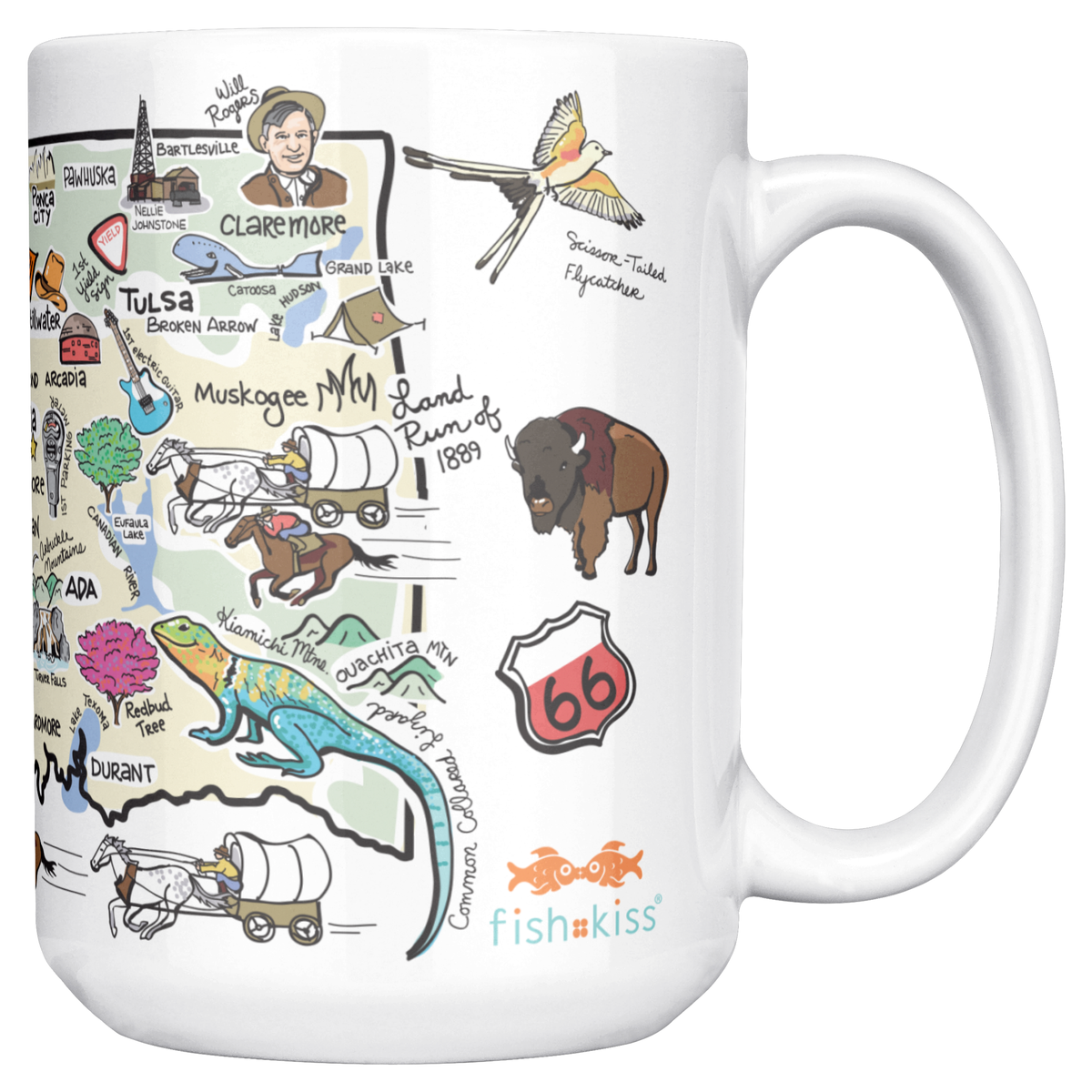 Oklahoma 15oz White Mug