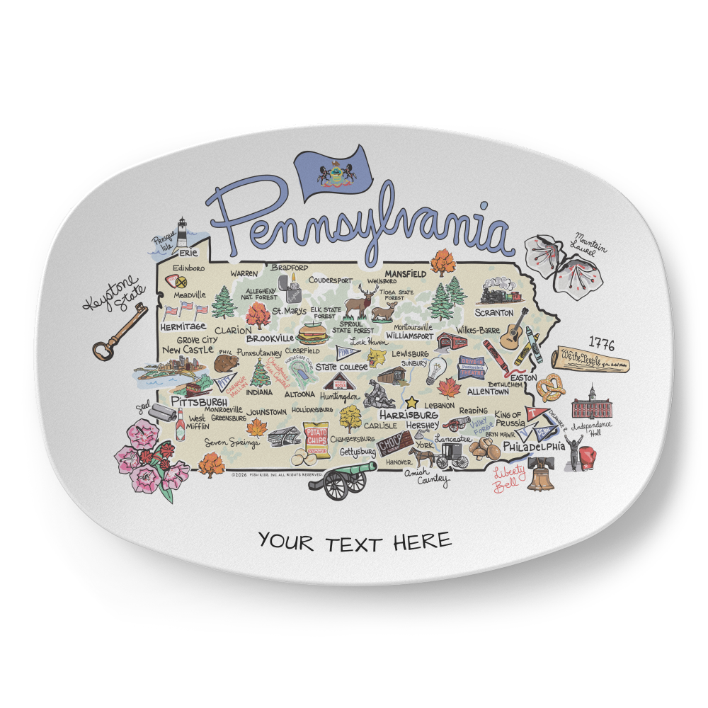 Custom State Map Platter