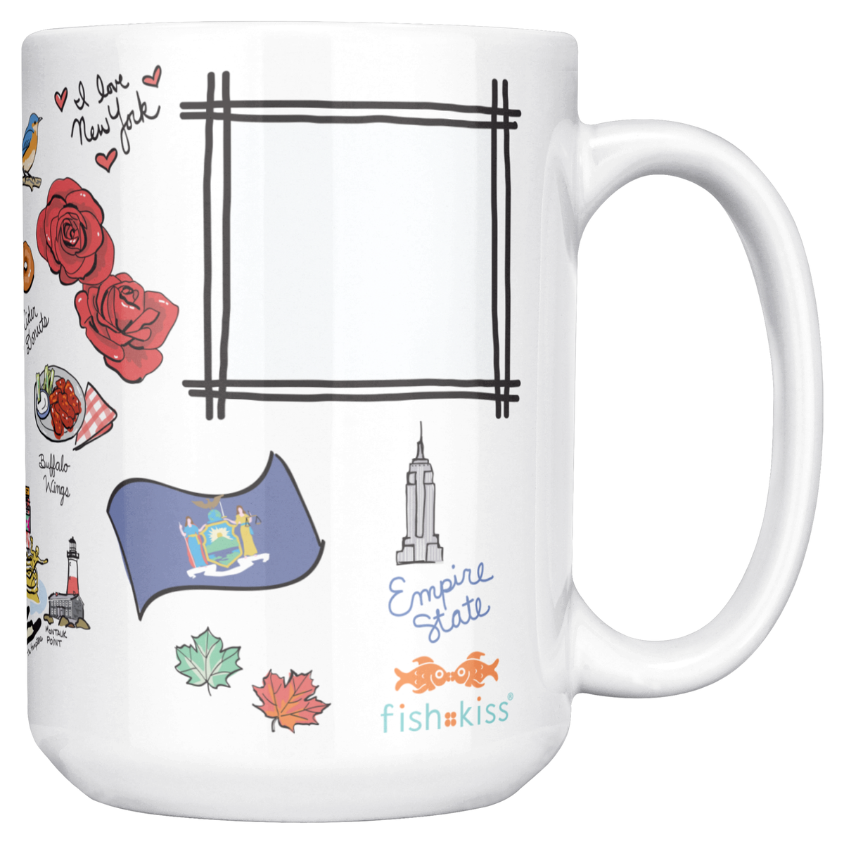 New York 15oz White Mug