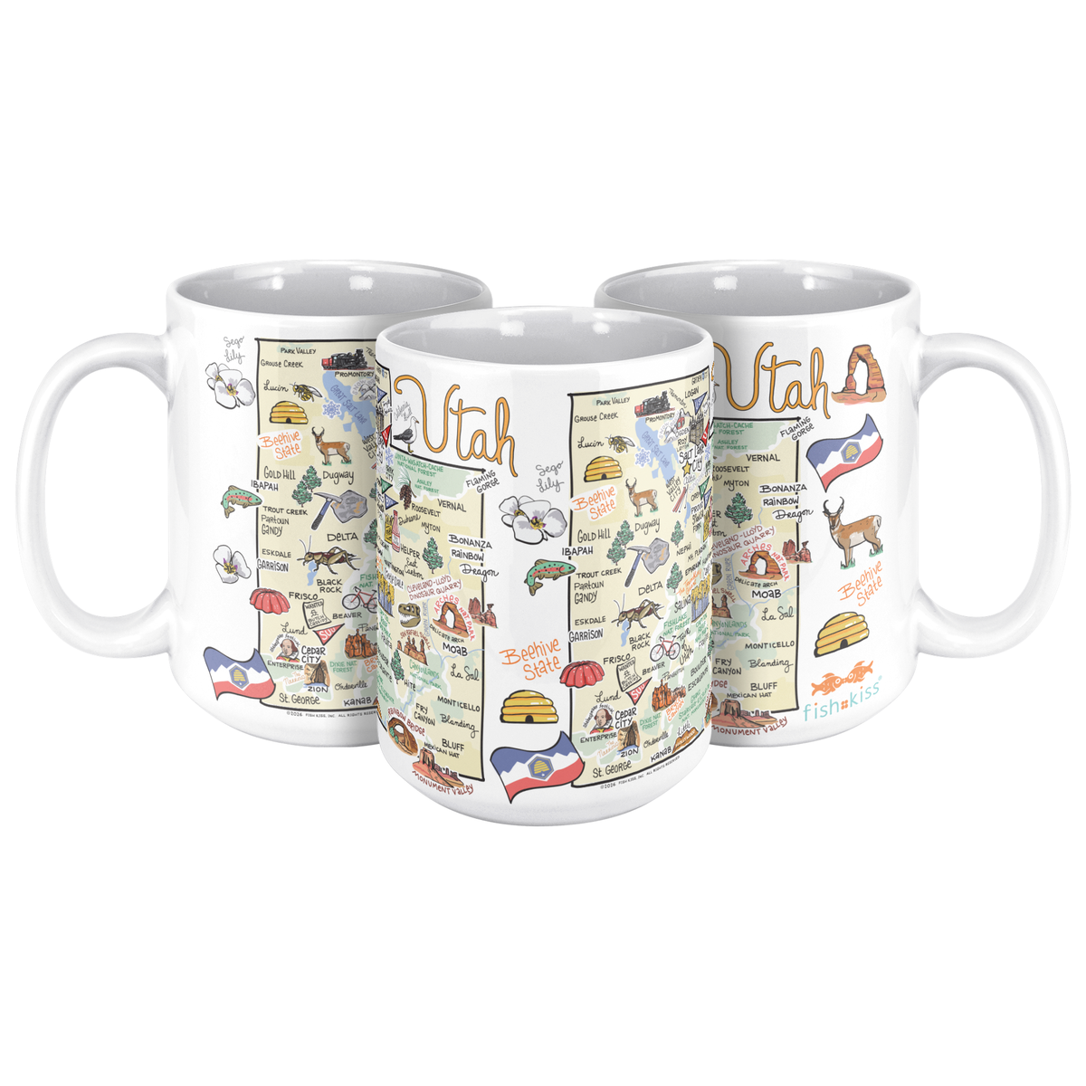 Utah 15oz White Mug