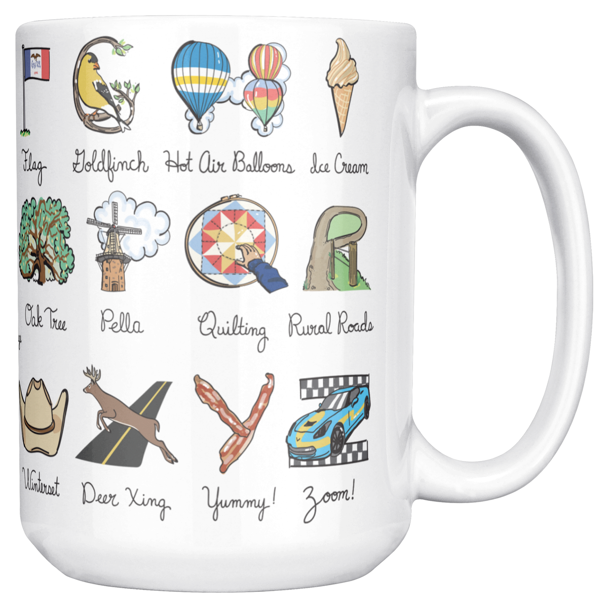 State Alphabet 15oz White Mug