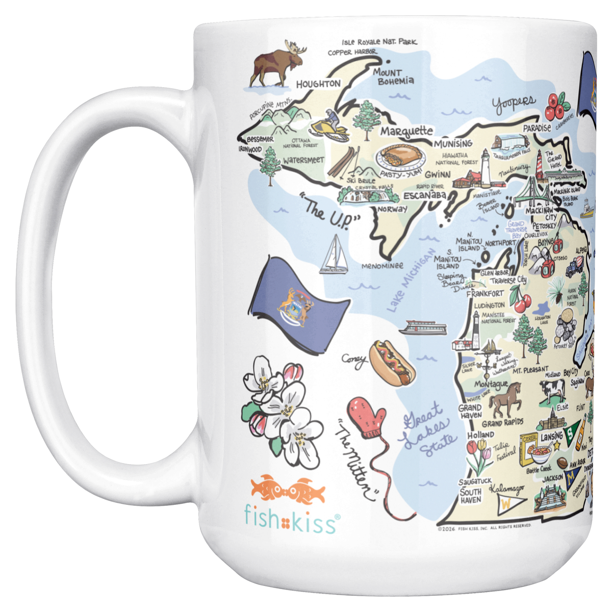 Michigan 15oz White Mug