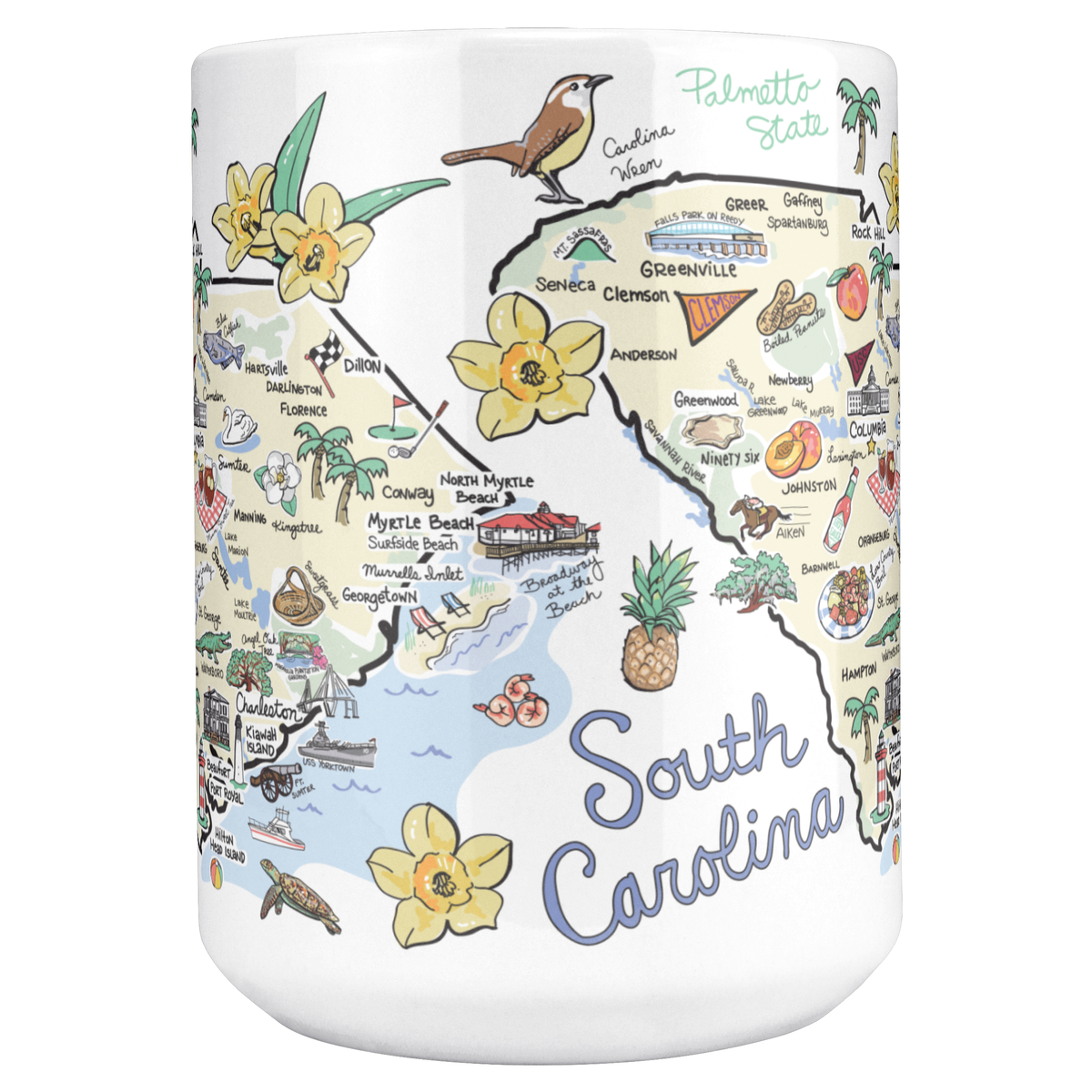 South Carolina 15oz White Mug