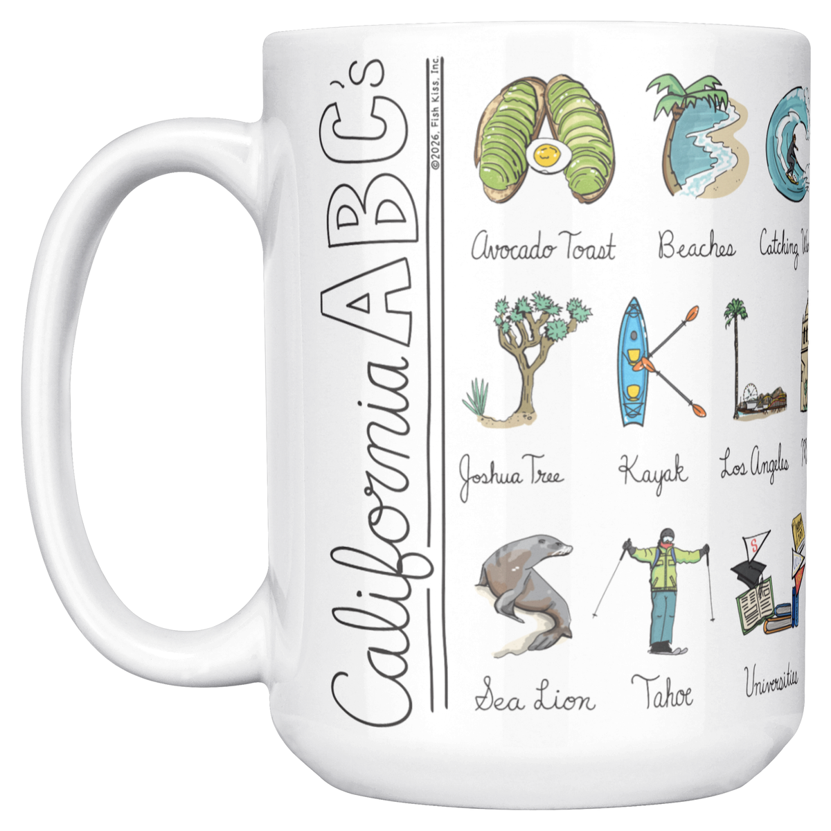 State Alphabet 15oz White Mug