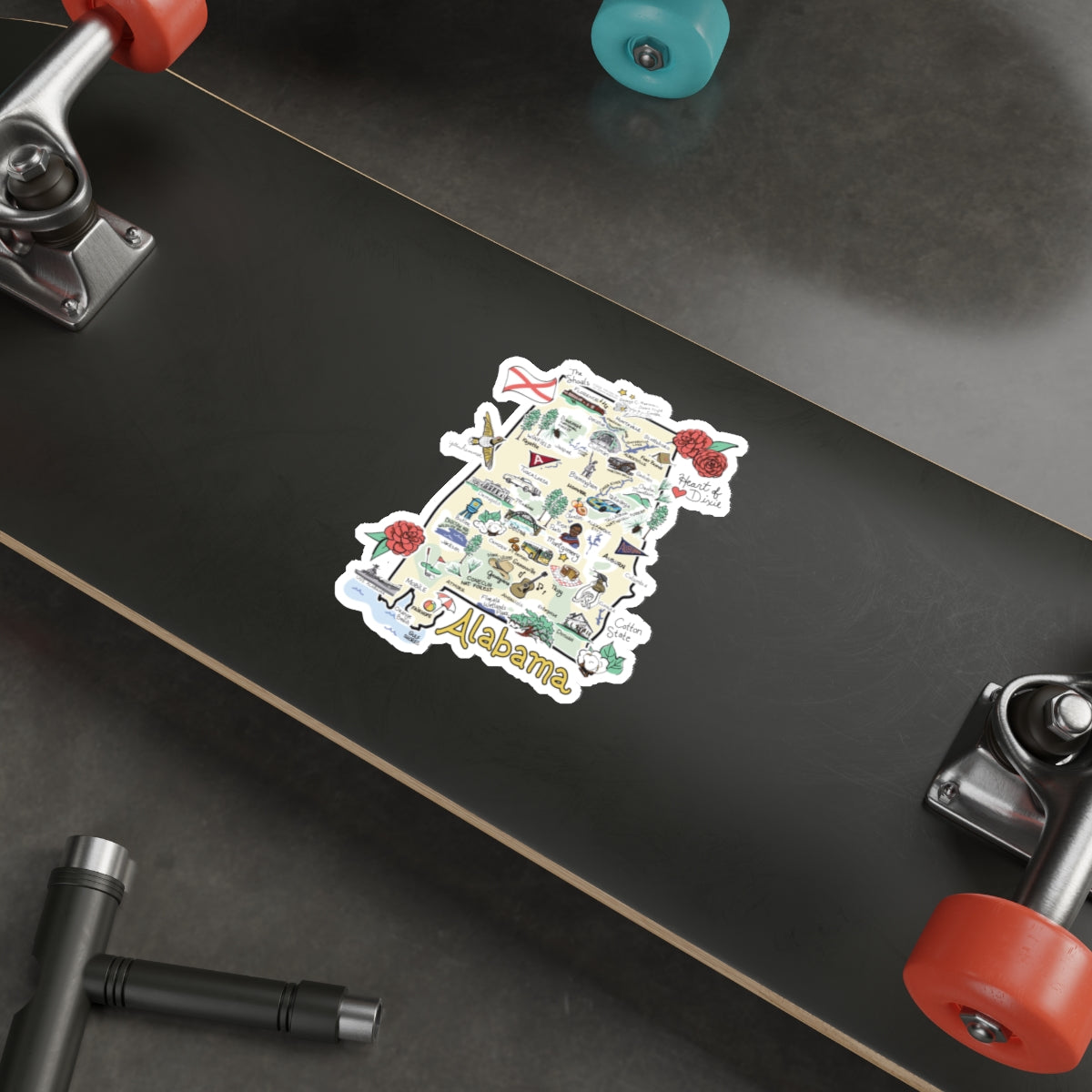 Delaware State Map Sticker