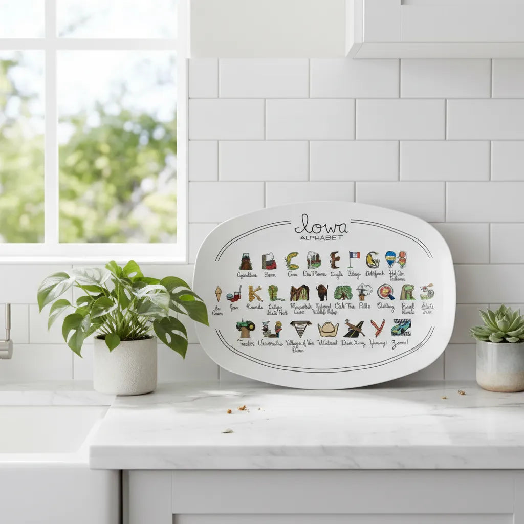 Iowa Alphabet Platter