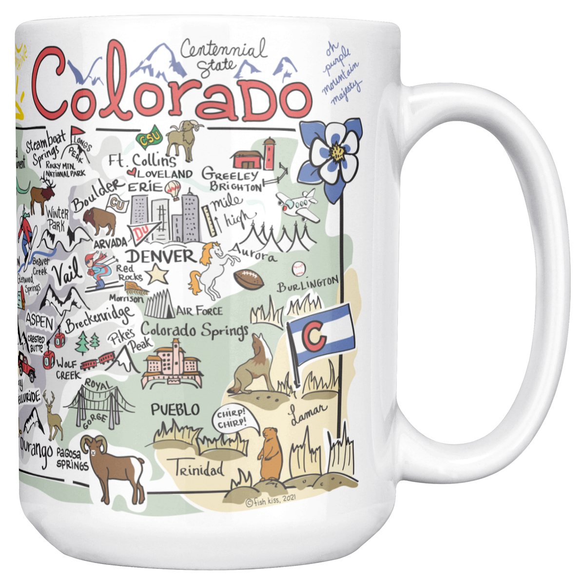 Colorado 15oz White Mug