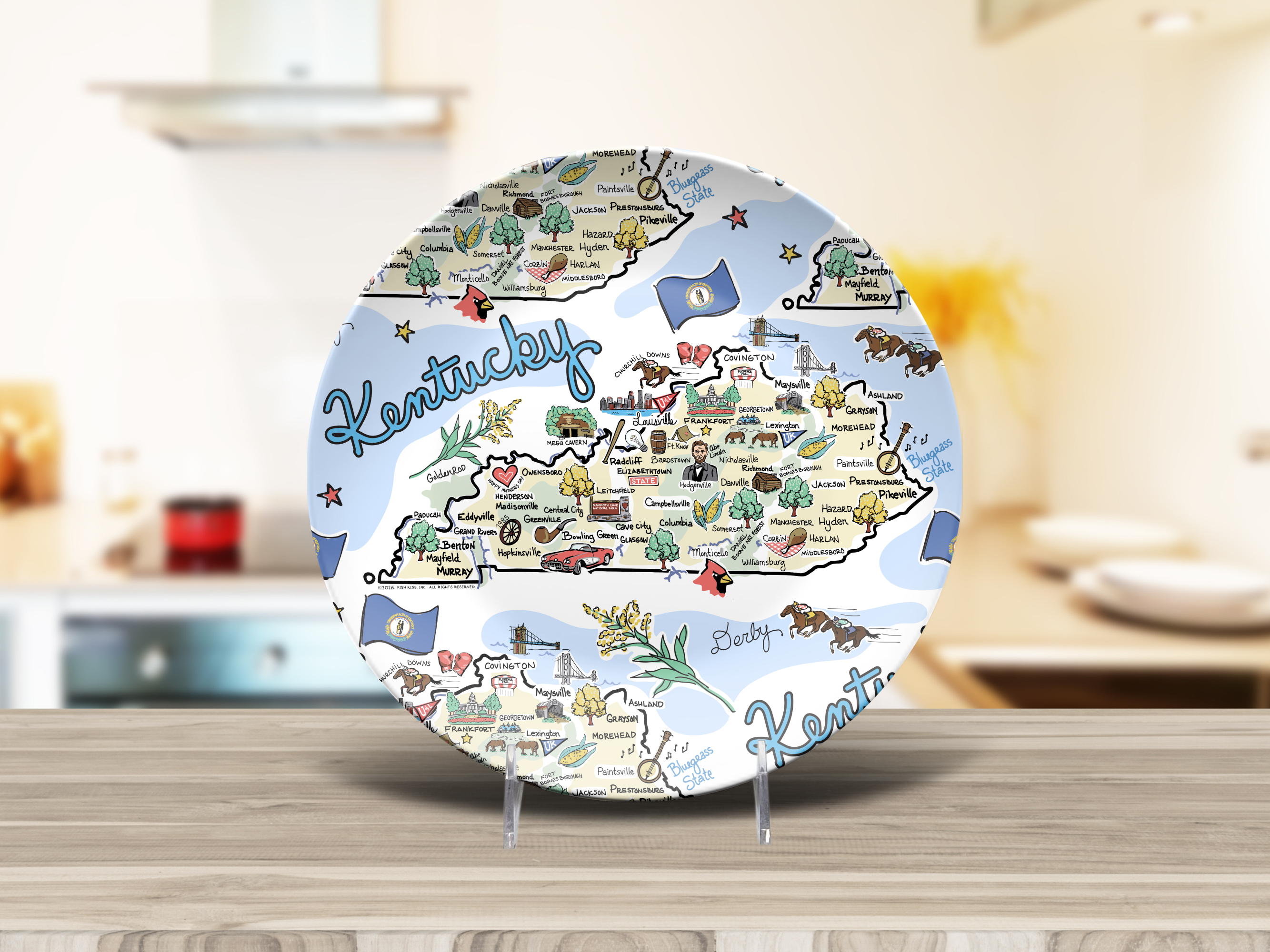 Kentucky Map Plate