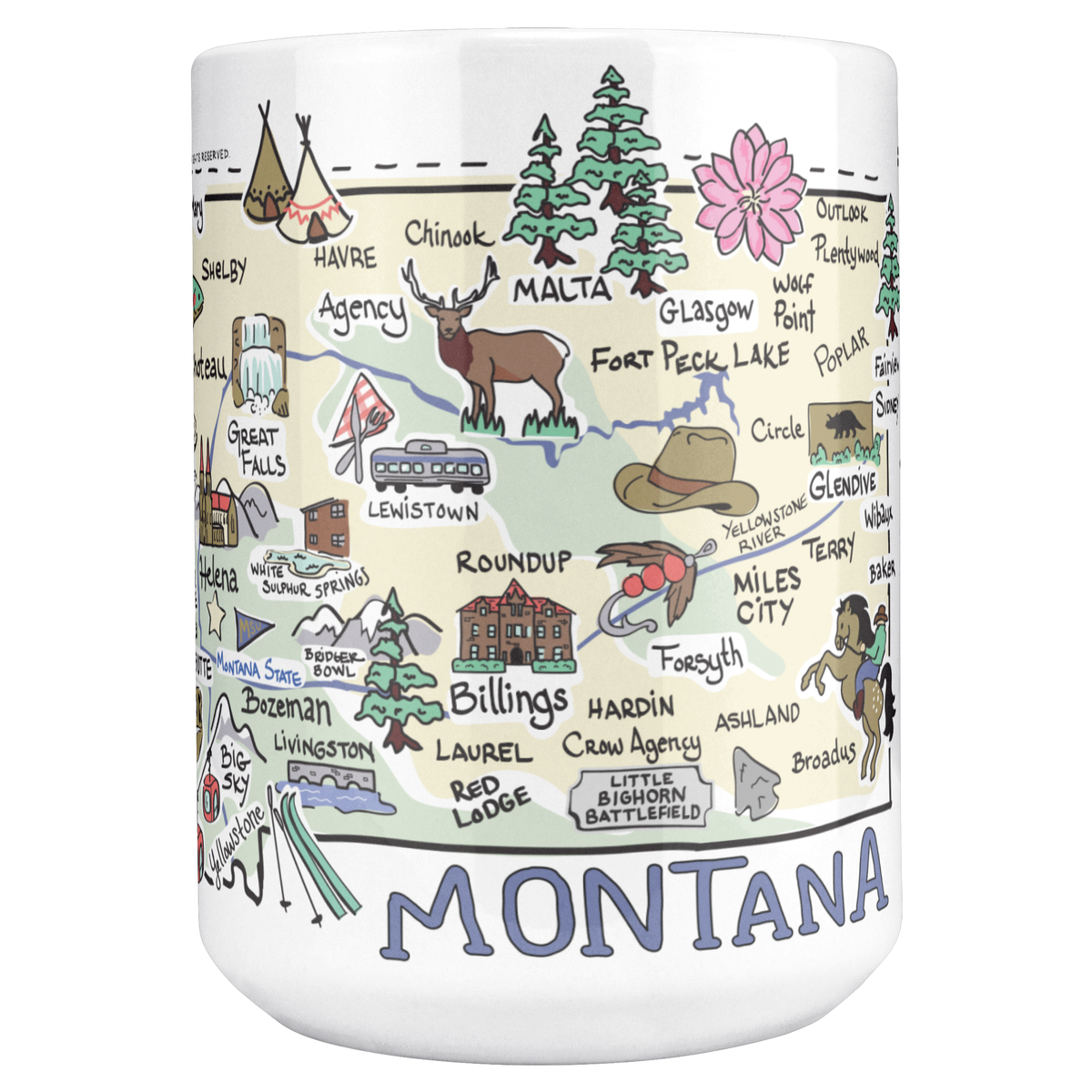 Montana 15oz White Mug