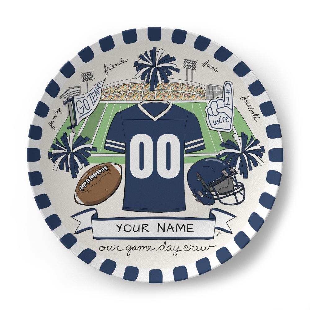 Our Game Day Crew Plate - Navy