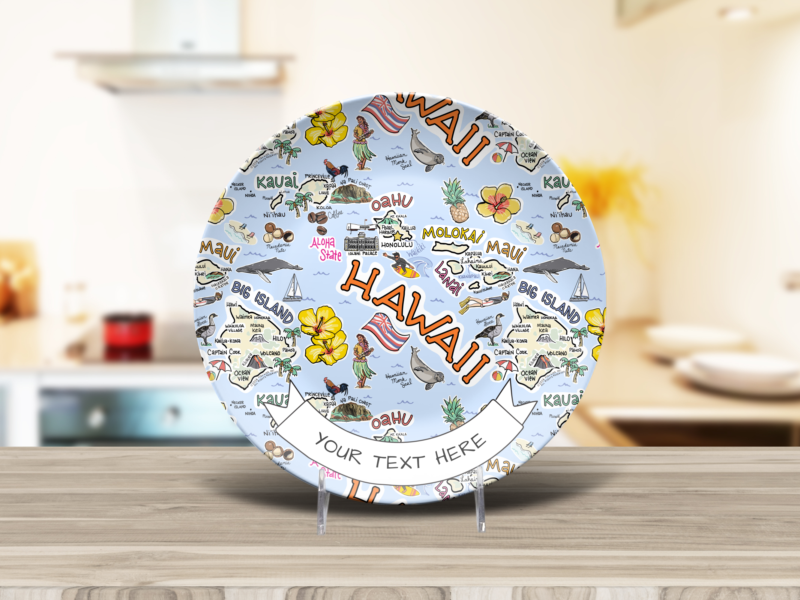 Custom Hawaii Plate
