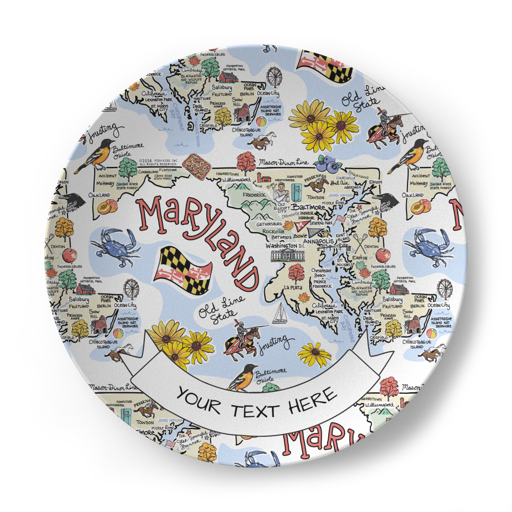 Custom State Map Plate