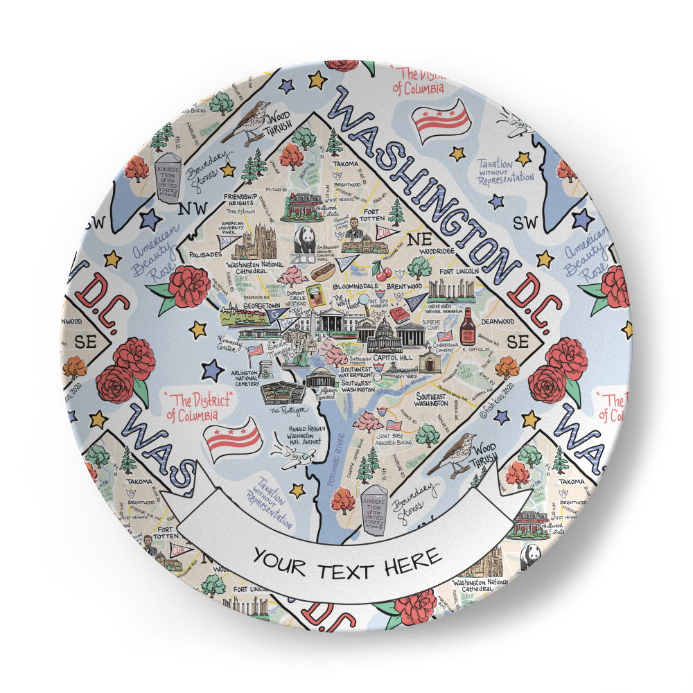 Washington DC Map Plate