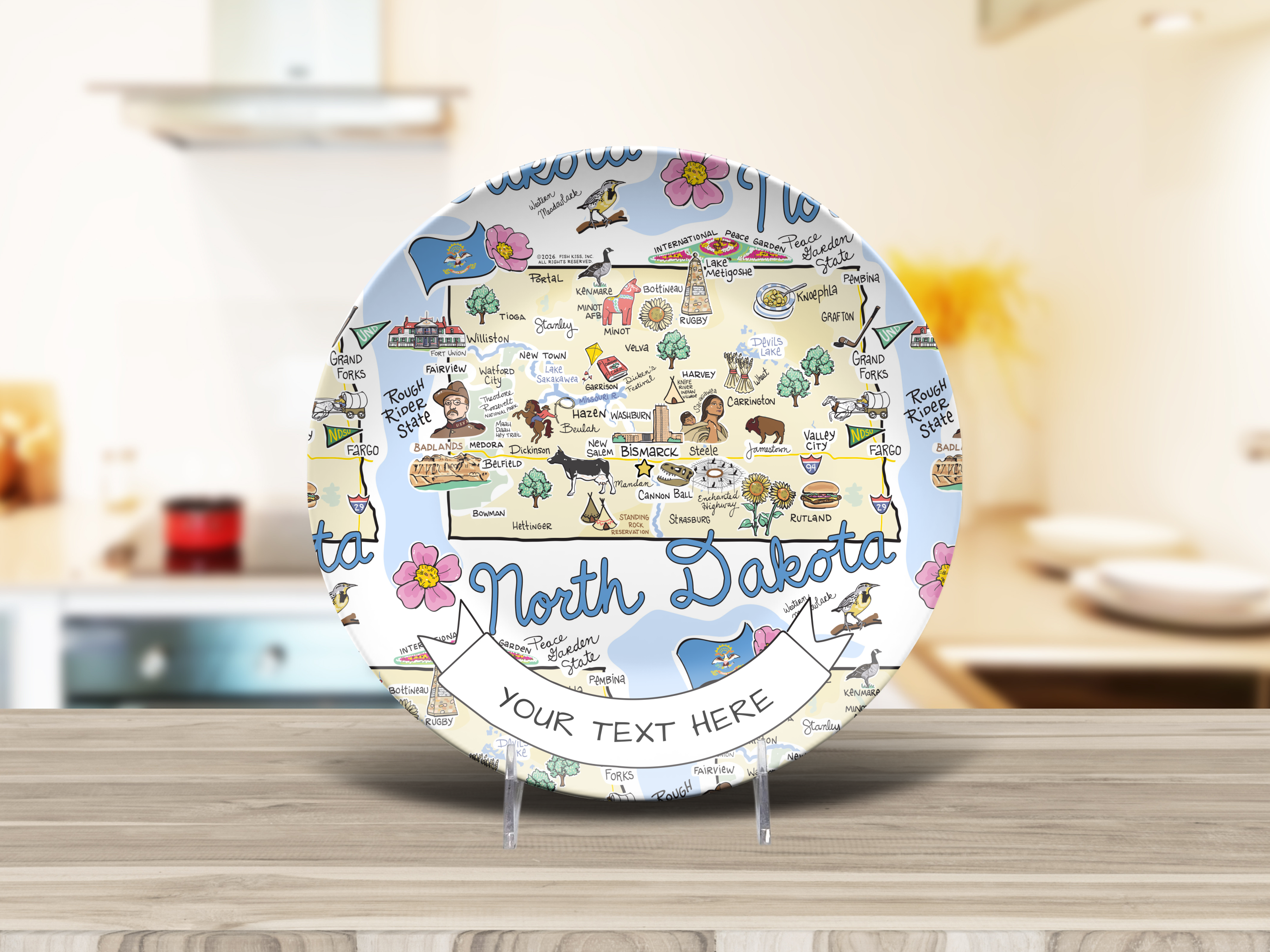 Custom North Dakota Plate