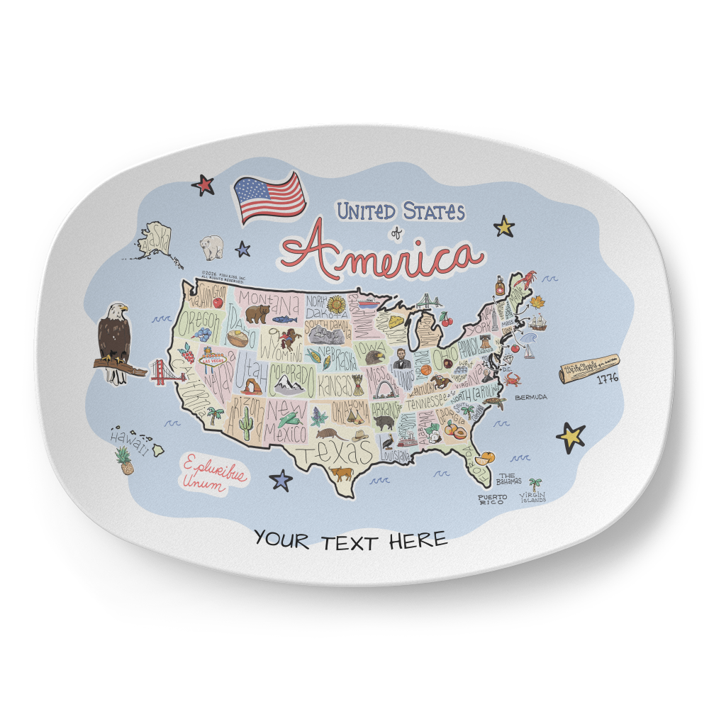 Custom State Map Platter