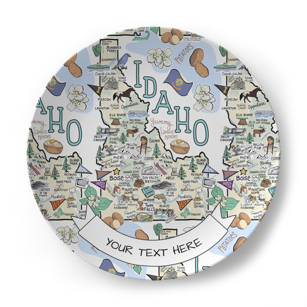 Custom State Map Plate