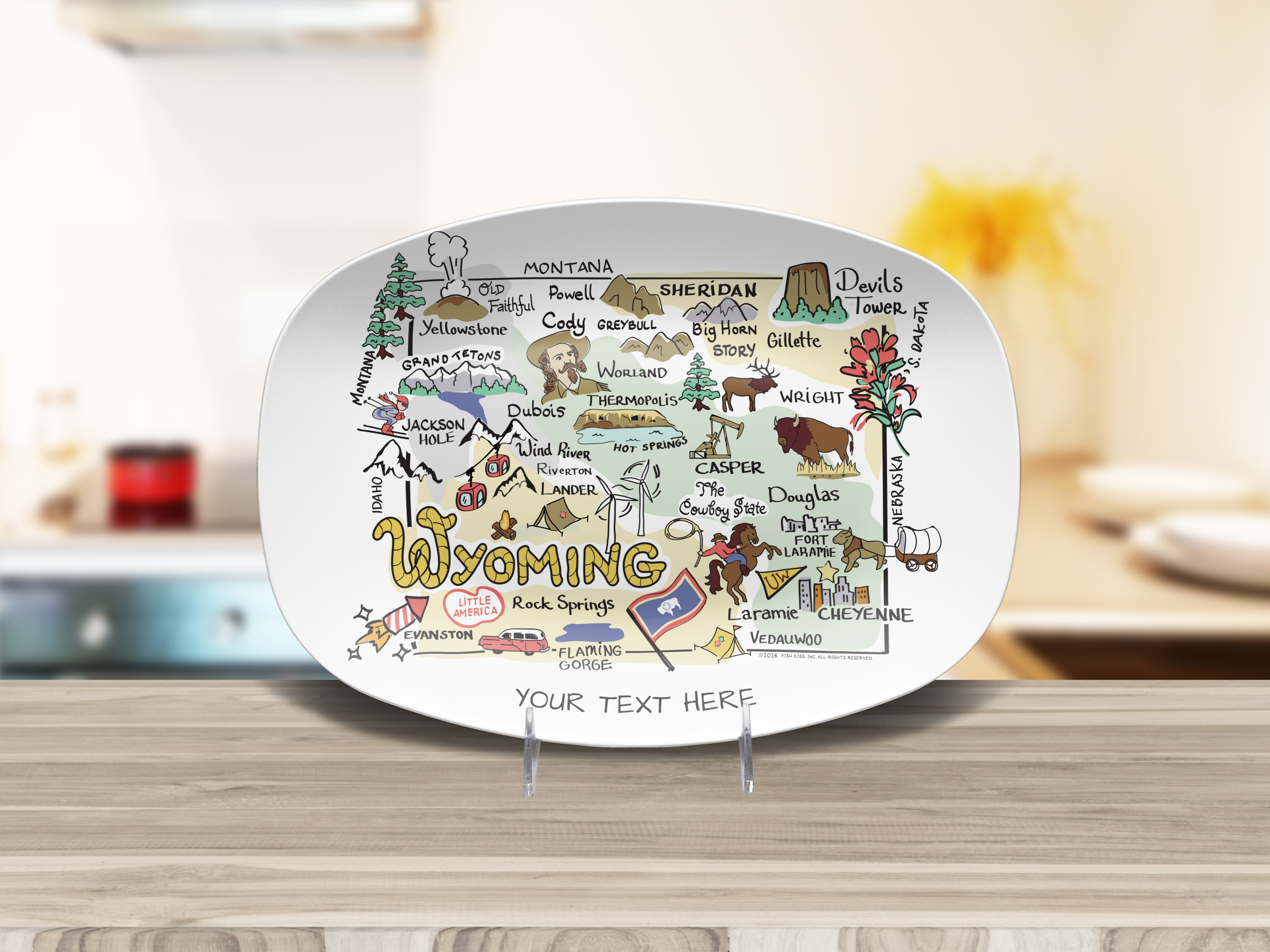 Wyoming Map Platter