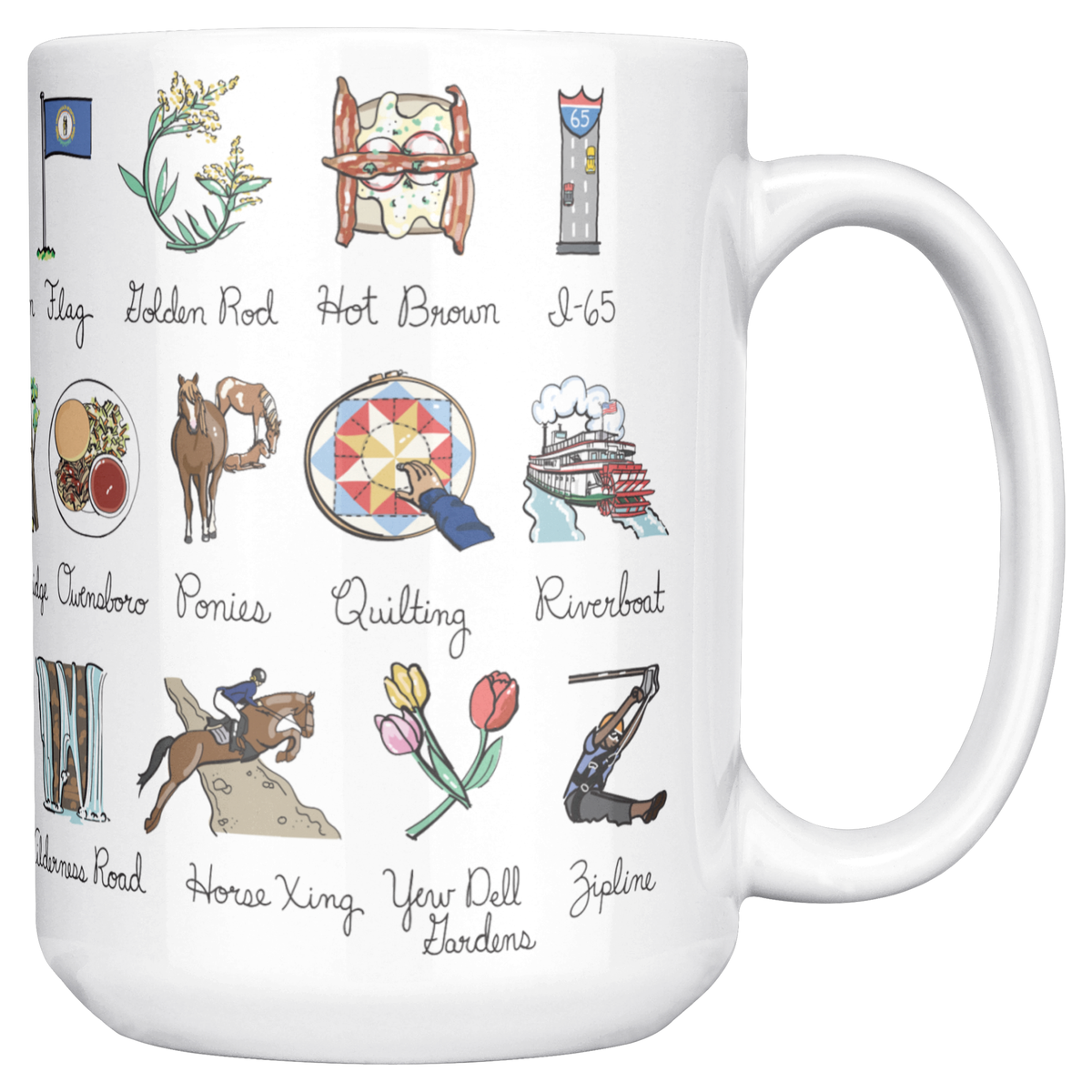State Alphabet 15oz White Mug