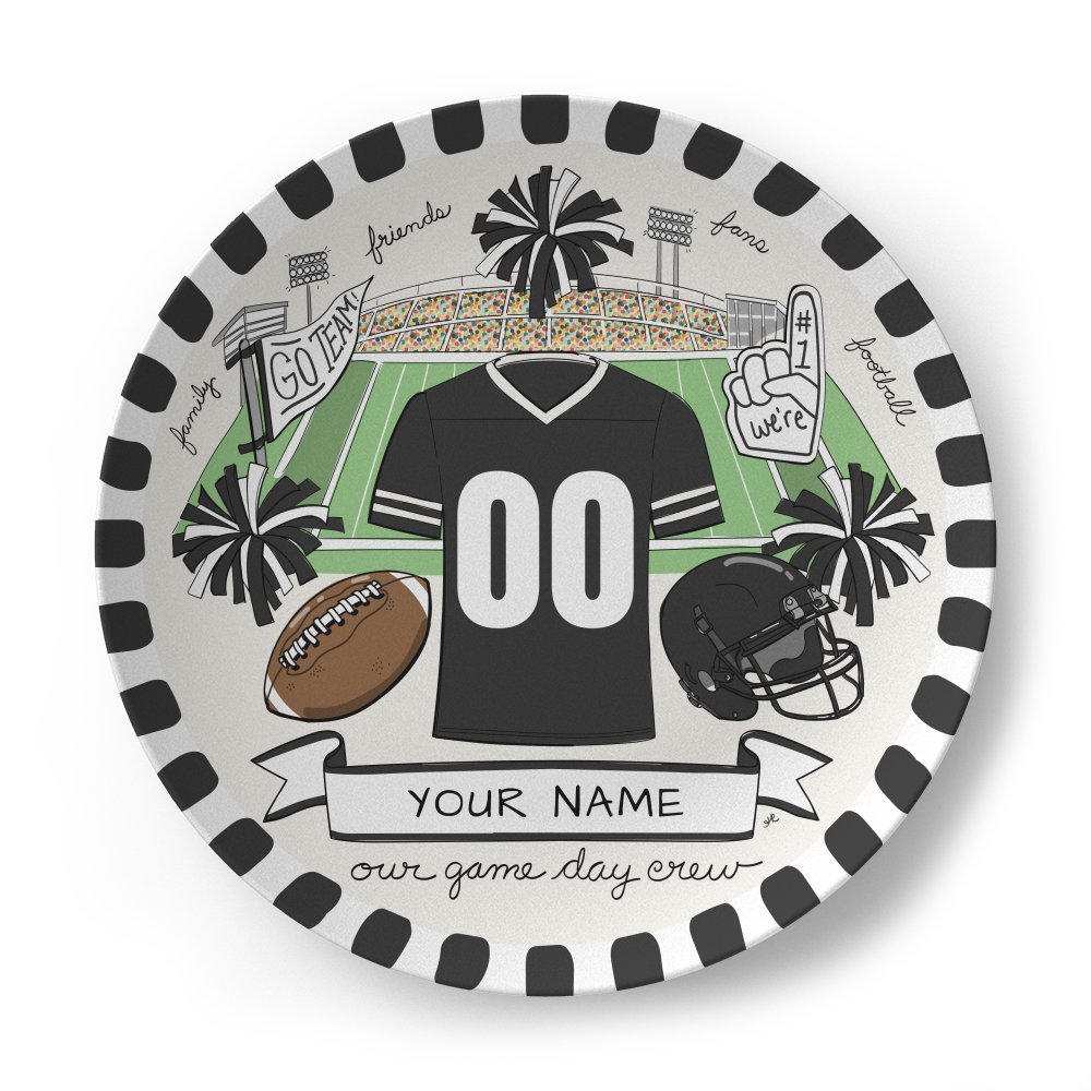 Our Game Day Crew Plate - Black